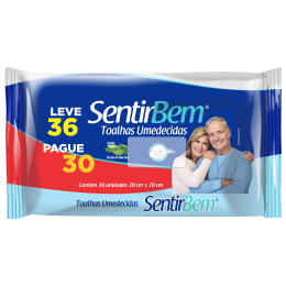 Toalha Umedecida SentirBem 36und